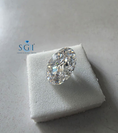 2.16 CT Round Moissanite Loose Stone, 8.5mm D Color VVS1 GRA Certified Gemstone, Premium Diamond Alternative, Custom Jewelry Stone