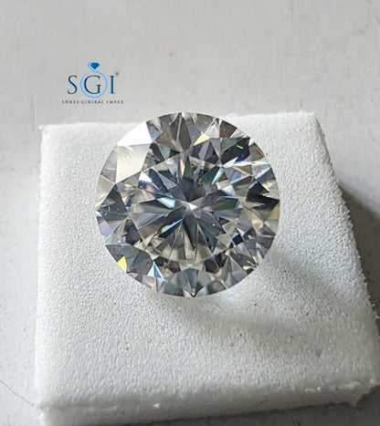2.16 CT Round Moissanite Loose Stone, 8.5mm D Color VVS1 GRA Certified Gemstone, Premium Diamond Alternative, Custom Jewelry Stone