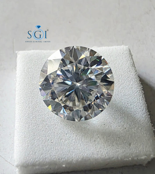 2.16 CT Round Moissanite Loose Stone, 8.5mm D Color VVS1 GRA Certified Gemstone, Premium Diamond Alternative, Custom Jewelry Stone