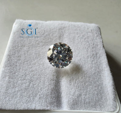 Round Moissanite Loose Stone, 8.5mm D Color VVS1, GRA Certified Gemstone
