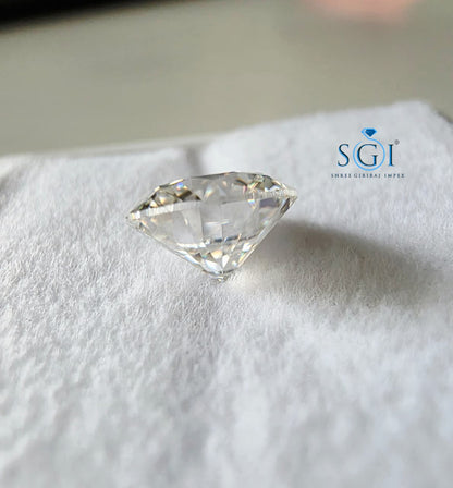 Round Moissanite Loose Stone, 8.5mm D Color VVS1, GRA Certified Gemstone