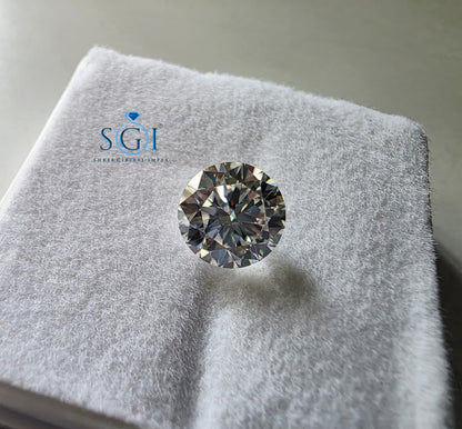 Round Moissanite Loose Stone, 8.5mm D Color VVS1, GRA Certified Gemstone