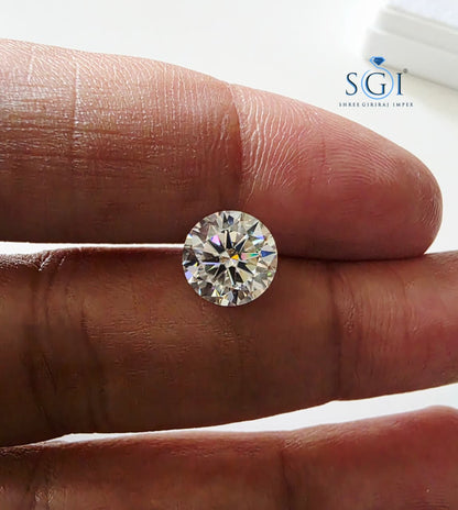 Round Moissanite Loose Stone, 8.5mm D Color VVS1, GRA Certified Gemstone