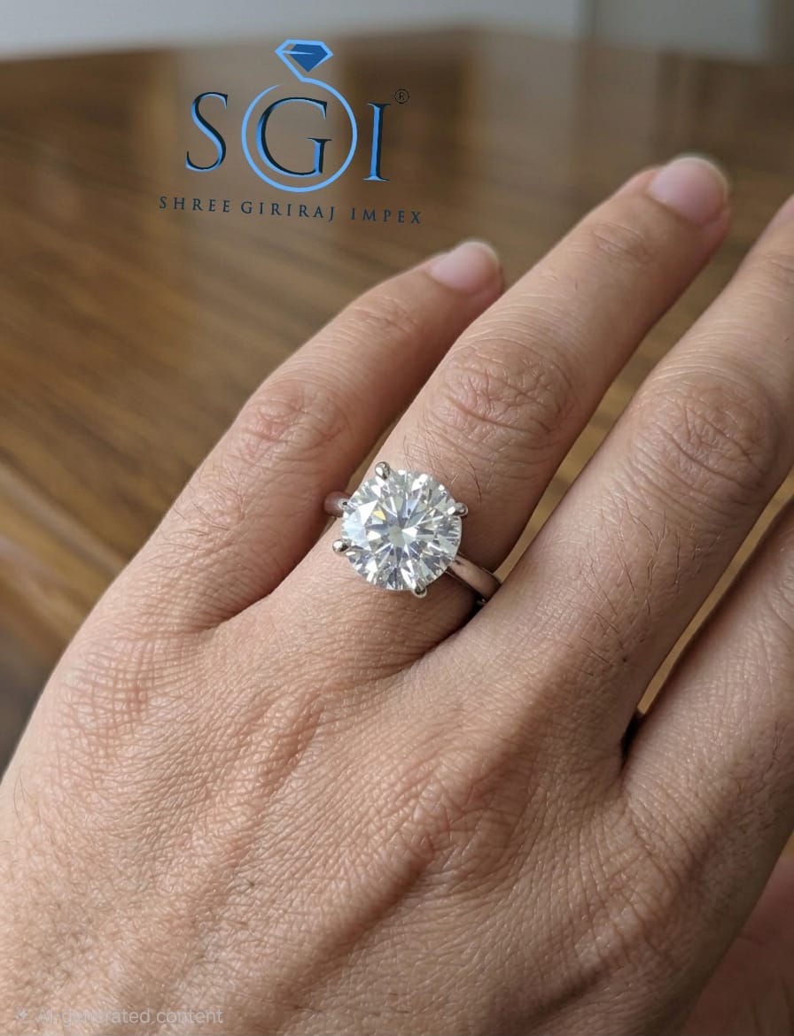 10 CT 14.5mm Round White Moissanite Loose Stone, D Color VVS1 Premium Gemstone, Large Round Moissanite for Custom Luxury Jewelry