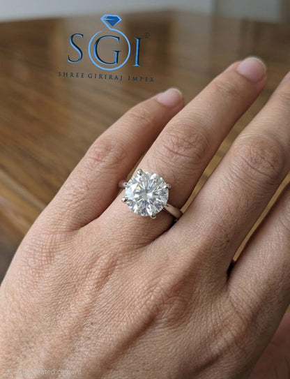 10 CT 14.5mm Round White Moissanite Loose Stone, D Color VVS1 Premium Gemstone, Large Round Moissanite for Custom Luxury Jewelry