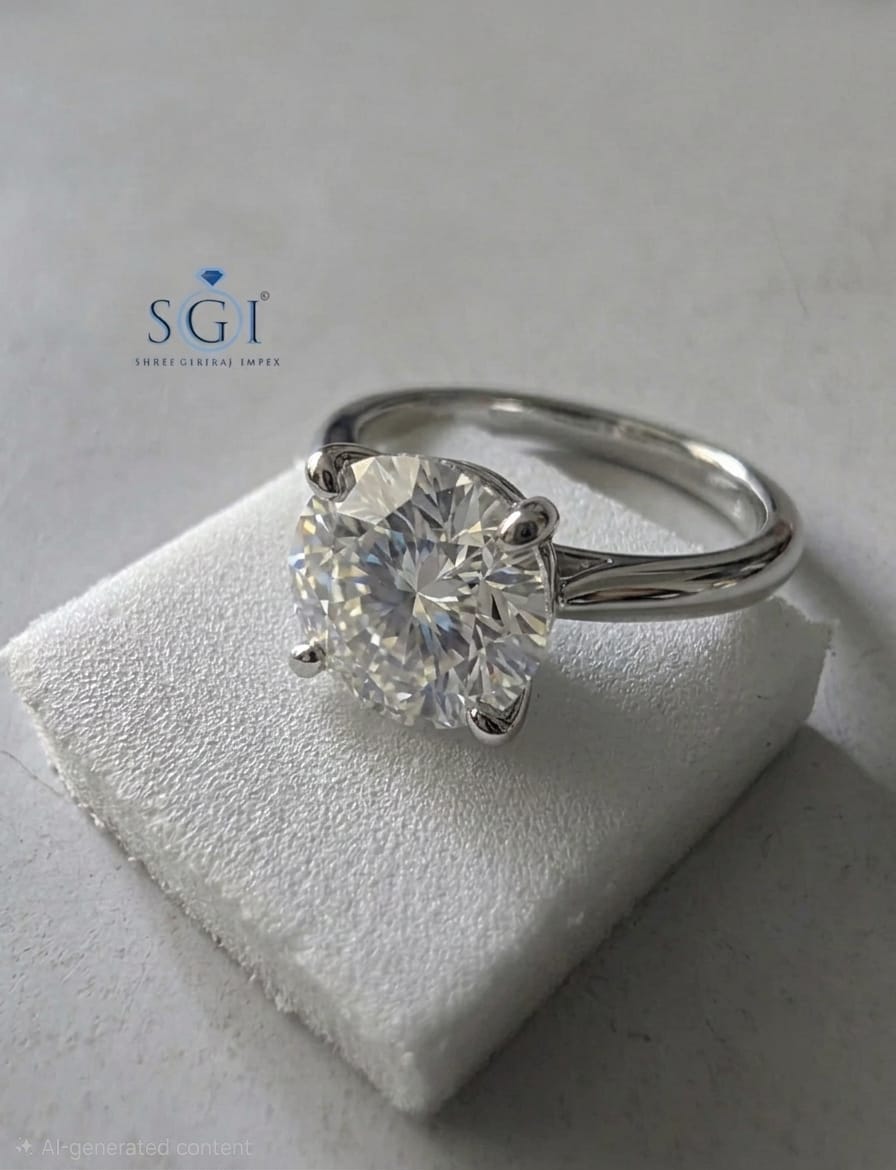 10 CT 14.5mm Round White Moissanite Loose Stone, D Color VVS1 Premium Gemstone, Large Round Moissanite for Custom Luxury Jewelry