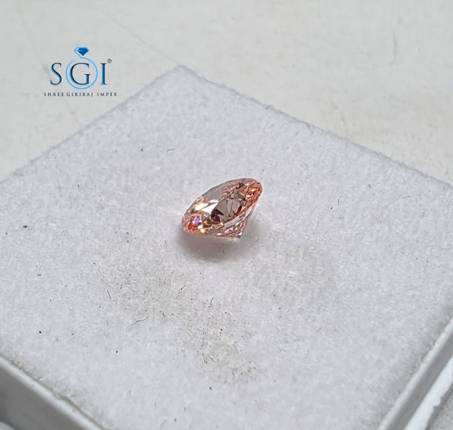 **2 CT 8mm Fancy Pink Lab Grown Diamond Round VS1 Loose Stone | Premium Lab Created Pink Diamond for Custom Jewelry