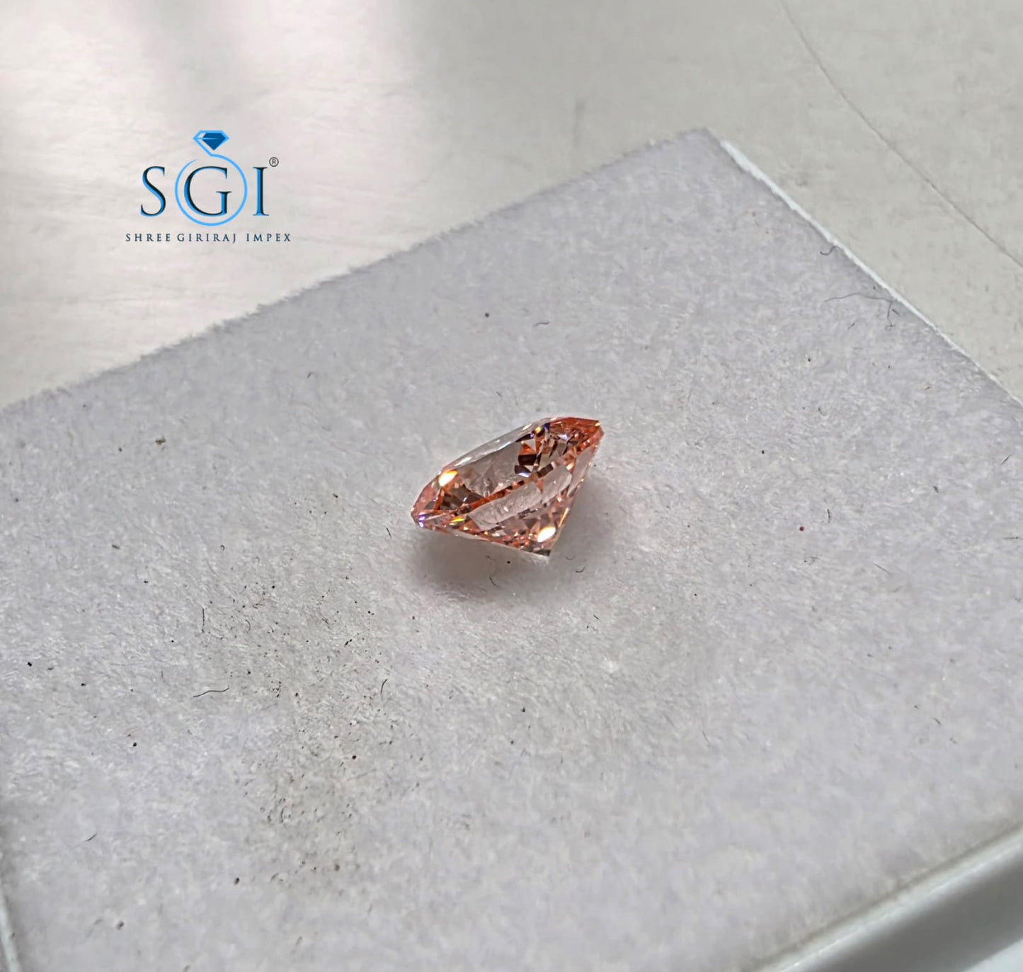 **2 CT 8mm Fancy Pink Lab Grown Diamond Round VS1 Loose Stone | Premium Lab Created Pink Diamond for Custom Jewelry