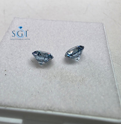 **4.50 CTW Blue CVD Lab Grown Diamond 8mm Round Loose Stones | Premium Blue Lab Created Diamonds for Custom Jewelry**
