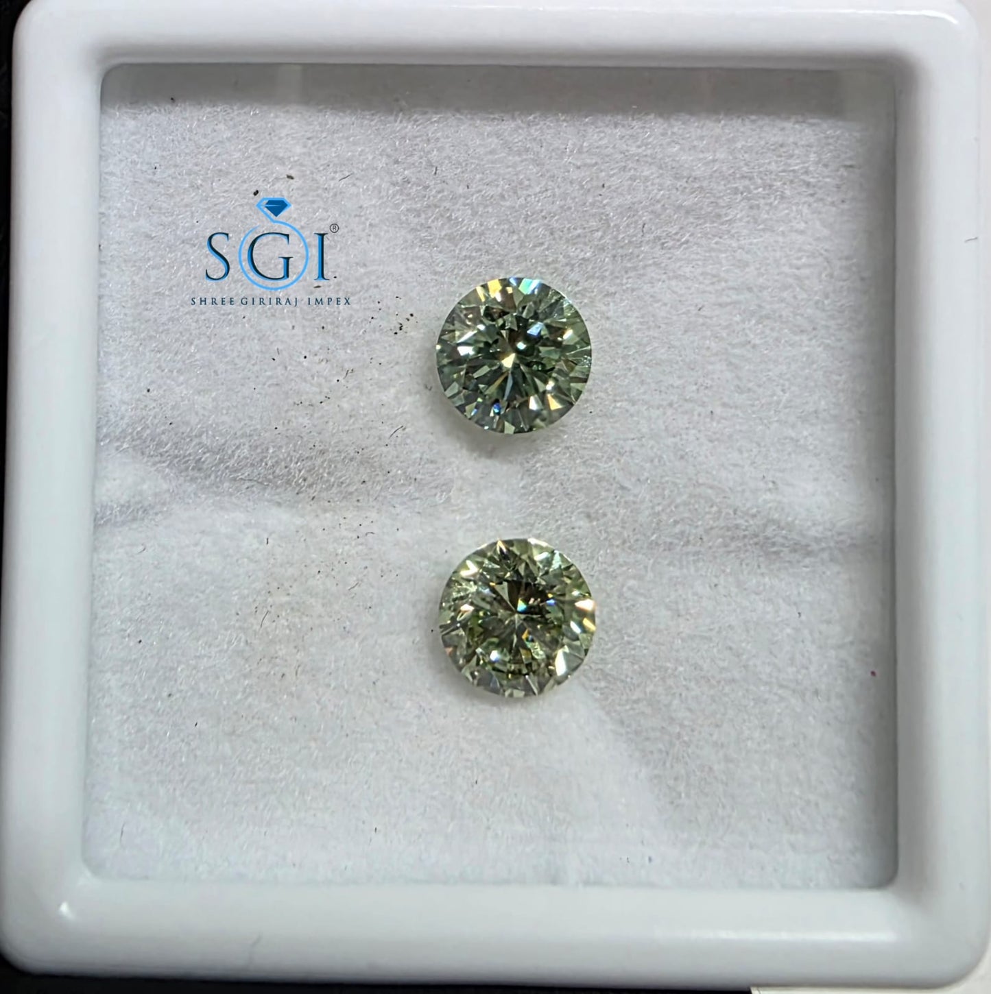 **4 CTW 8mm Round Fancy Green Lab Grown Diamonds | Premium CVD Green Lab Created Loose Stones for Custom Jewelry**