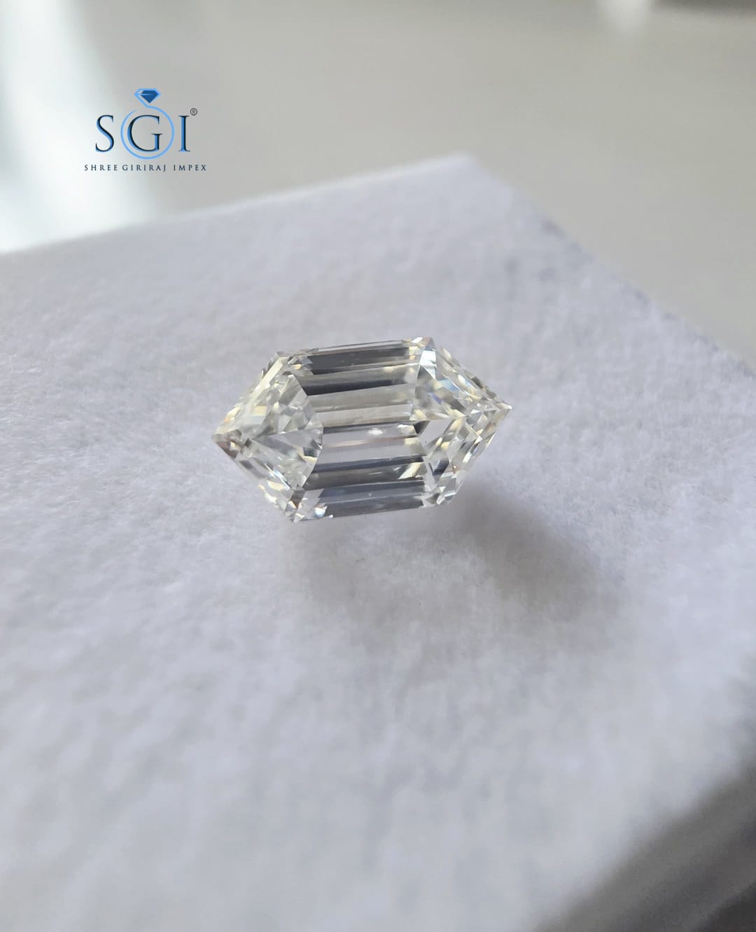2 CT Hexagon Shape CVD Lab Grown Diamond | G Color VS1 Premium Lab Created Loose Diamond for Jewelry