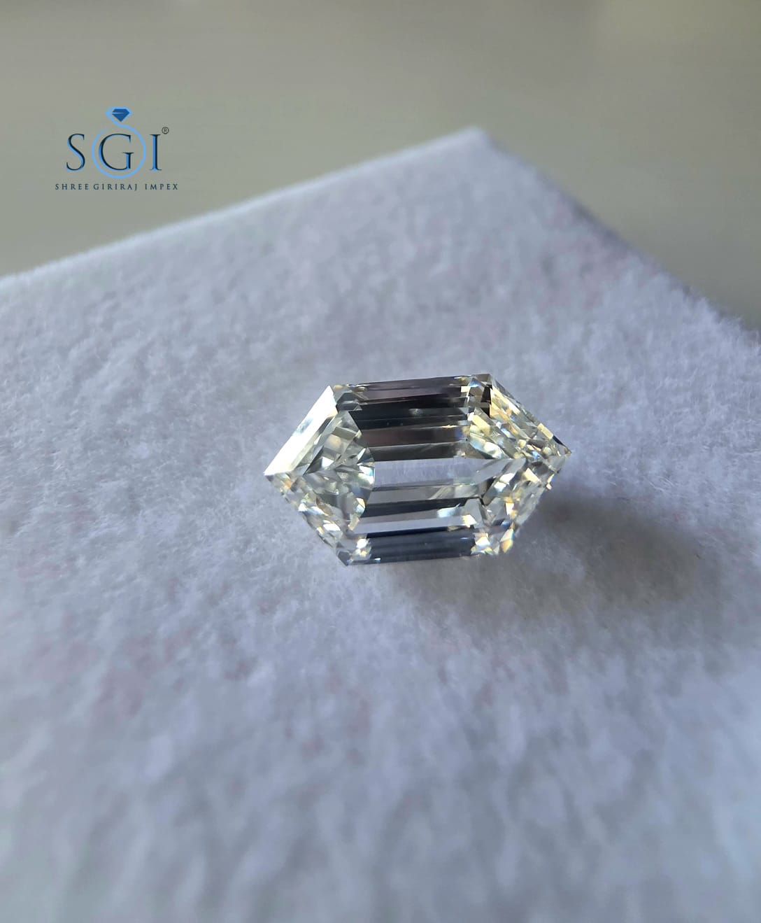2 CT Hexagon Shape CVD Lab Grown Diamond | G Color VS1 Premium Lab Created Loose Diamond for Jewelry