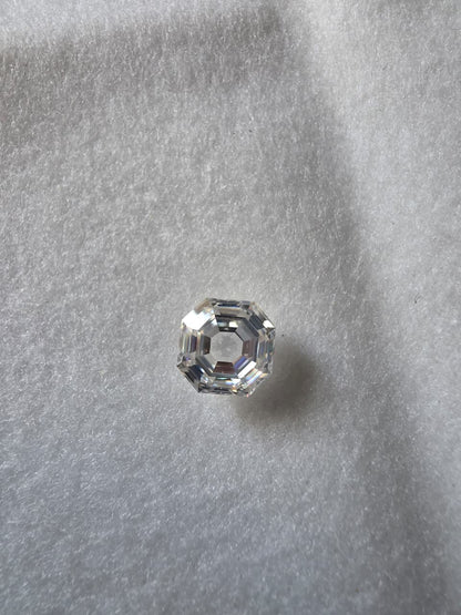 2.10 CT 7.5mm Octavia Asscher Cut White Moissanite D Color VVS1 | Handmade Lab Created Loose Gemstone (Copy)