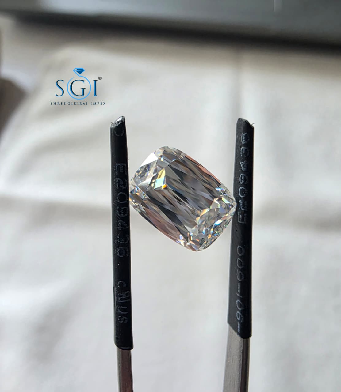 3.50 CT 10.5x7.5mm Criss Cut Cushion White Moissanite | Premium Lab Created Loose Stone for Jewelry Making