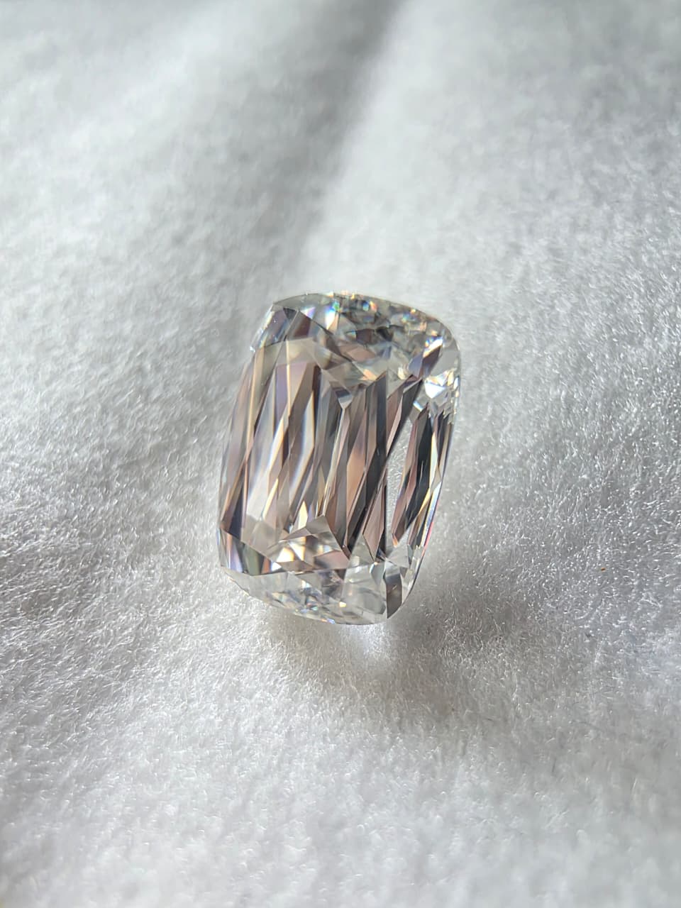 3.50 CT 10.5x7.5mm Criss Cut Cushion White Moissanite | Premium Lab Created Loose Stone for Jewelry Making