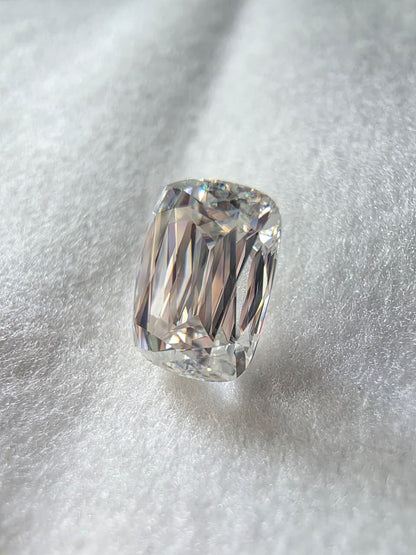 3.50 CT 10.5x7.5mm Criss Cut Cushion White Moissanite | Premium Lab Created Loose Stone for Jewelry Making