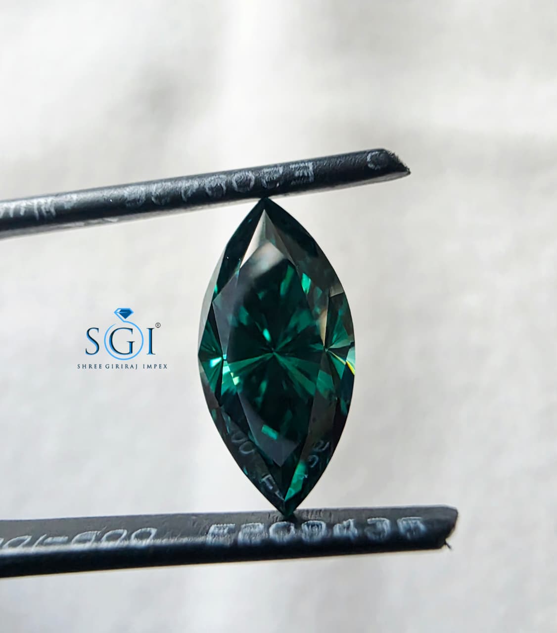 3.40 CT 7x14mm Green Marquise Shape Moissanite | Premium Lab Created Loose Gemstone