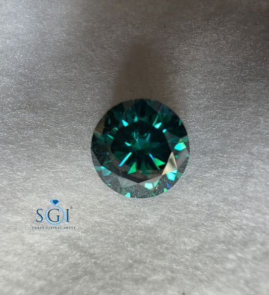 3.60 CT 10.5mm Round Green Moissanite | Premium Quality Loose Lab Created Gemstone for Jewelry Makingt 10.5mm Round Green Moissanite Stone | Premium Quality Loose Gemstone for Jewellery Making