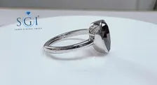 1.25CT Black Pear Moissanite Ring, 5x10mm Pear Cut Black Gemstone, 925 Sterling Silver Gothic Ring, Alternative Engagement Jewelry