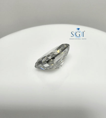 16.15 Ct Natural Grey Moissanite, Radiant Cut Loose Moissanite Gemstone for Custom Engagement Ring, Dark Grey VVS Diamond Alternative
