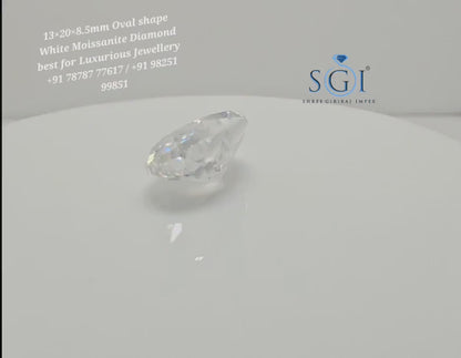 11.50ct Oval Iced Crushed Moissanite Diamond — Pendant Necklace, Engagement or Wedding Jewelry