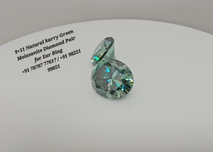 Natural Green Oval Moissanite – 8.40 Carat Total Weight Loose Stones for Rings or Pendants