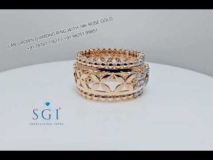2ctw White D VVS1 Moissanite Diamond Propose Ring With Rose Gold