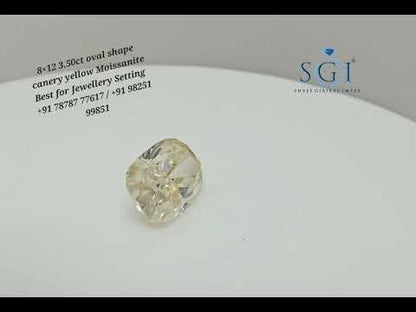 3.50 Ct Oval Shape Canary Yellow Moissanite Diamond – Perfect for Fine Jewellery Settings