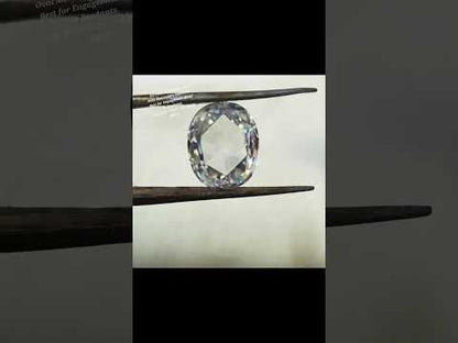 9x11MM Rose Cut Oval Shape Moissanite Diamond 3.05Ct for Luxurious Jewellery Settings | Premium Loose Stone for Rings Pendants & Fine Jewellery