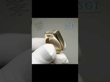 5.01ct IGI Certified Lab Grown Diamond Men's Solitaire Ring in 14k Gold - Premium Statement Band