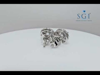2.30ctw Round Lab Grown Diamond Ear Studs with precious look Luxurios Studs