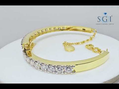 6.5ctw 4mm Round Lab Grown Diamond Customise Luxurios Tenis Bracelet With Silver or Gold Design