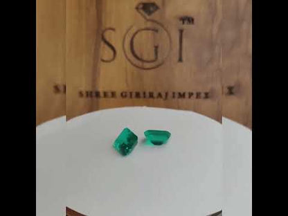 6 ct each Synthetic (Lab Grown) Green Emerald For Jewellery Settings