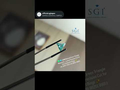 10mm Natural Green Triangle Shape Moissanite | Luxury Precision-Cut Gemstone for Elegant Statement Rings