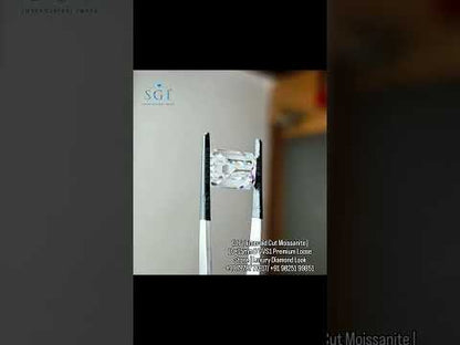 10 Ct 10×15mm White Moissanite Solitaire | D Color VVS1 | Handcrafted Diamond Look