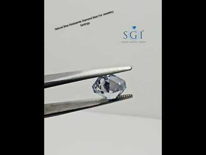 Intense Blue Emerald shape Moissanite Diamond Best For Jewellery Settings