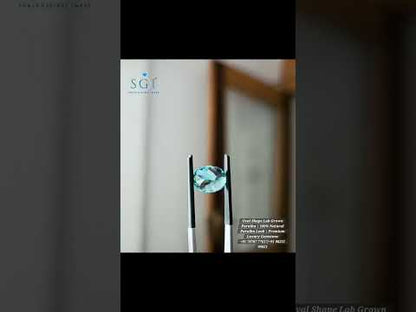 5.70Ct 8×12mm Lab-Grown Paraiba | Blue-Green Loose Gemstone | Natural Paraiba Look