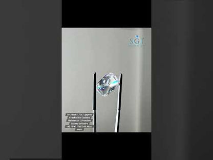 7.70 Ct Cushion Cut Crushed Ice Moissanite Loose Gemstone | D Color VVS1 | Premium Quality