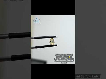 2 Ct Vivid Yellow Lab-Grown CVD Diamond Loose Stone | Non-Certified | Premium Brilliance