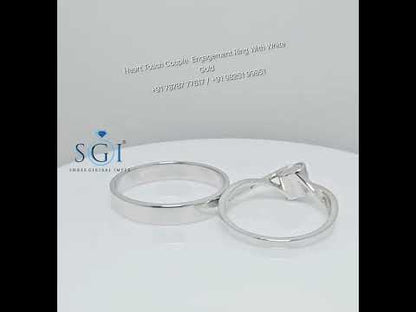 0.5ct Lab Grown Diamond Couple Ring and Band With White Gold For Loving once gifts