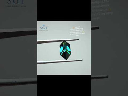 2.75CT Dutch Marquise Karry Green Moissanite - Forest Green Heart Shape Stone for Rings & Pendants