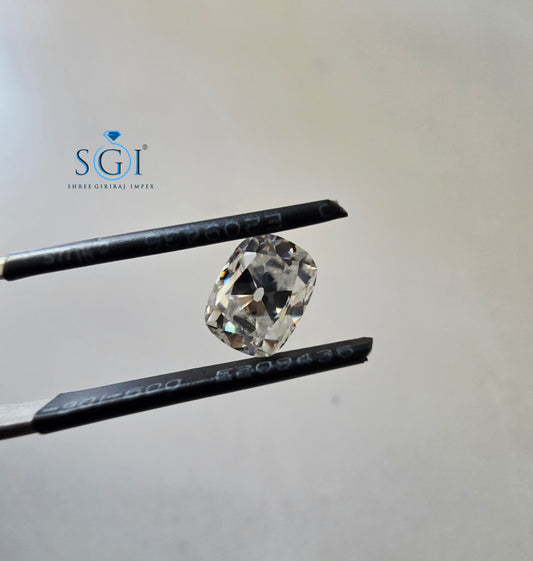1.90Ct 6×9mm Old Mine Cushion Moissanite Loose Stone | D Color VVS1 | Premium Diamond Look Gemstone