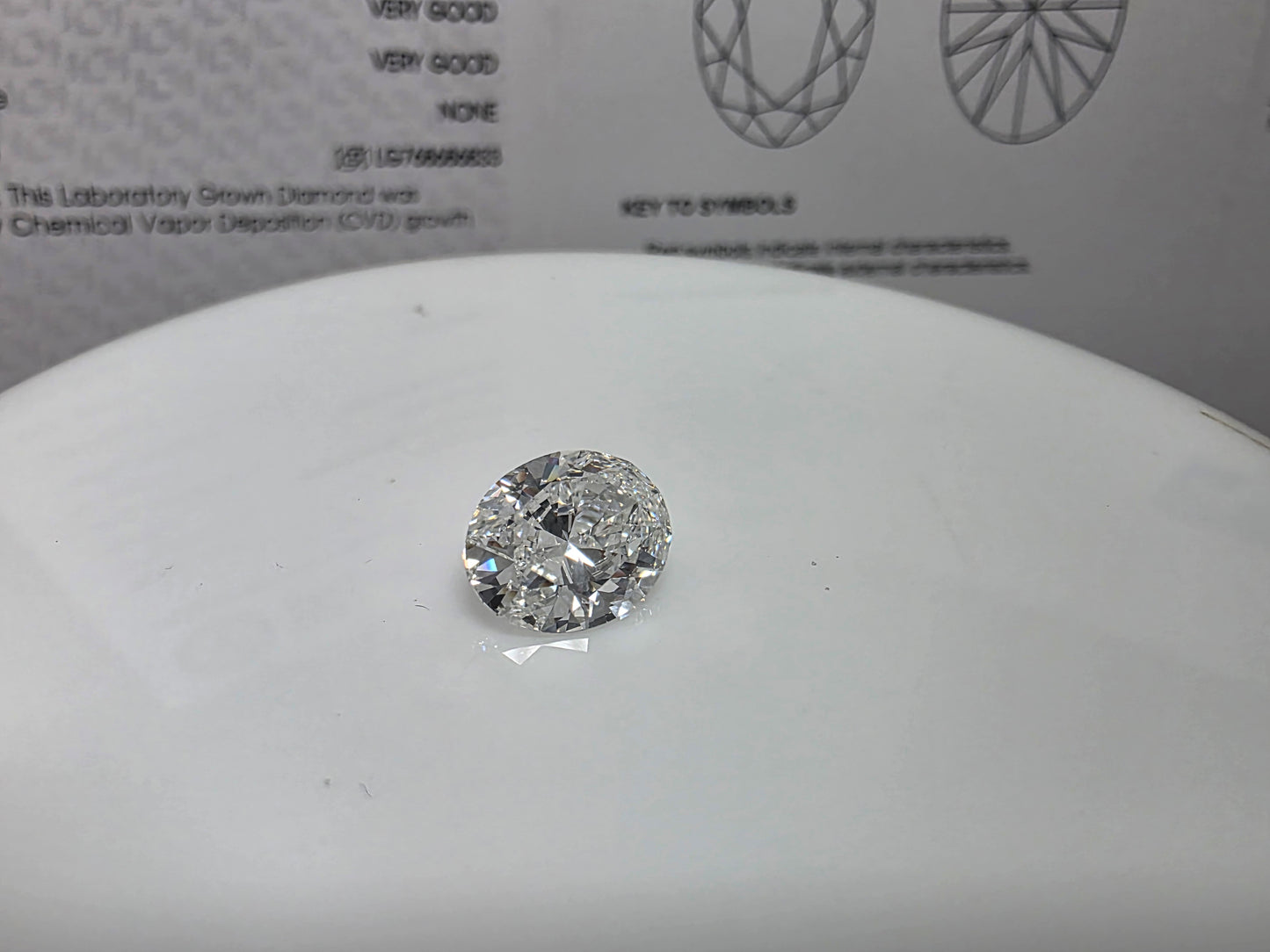 IGI Certified 3.03 Ct Oval Cut Lab Grown Diamond Solitaire – Premium Quality