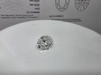IGI Certified 3.03 Ct Oval Cut Lab Grown Diamond Solitaire – Premium Quality